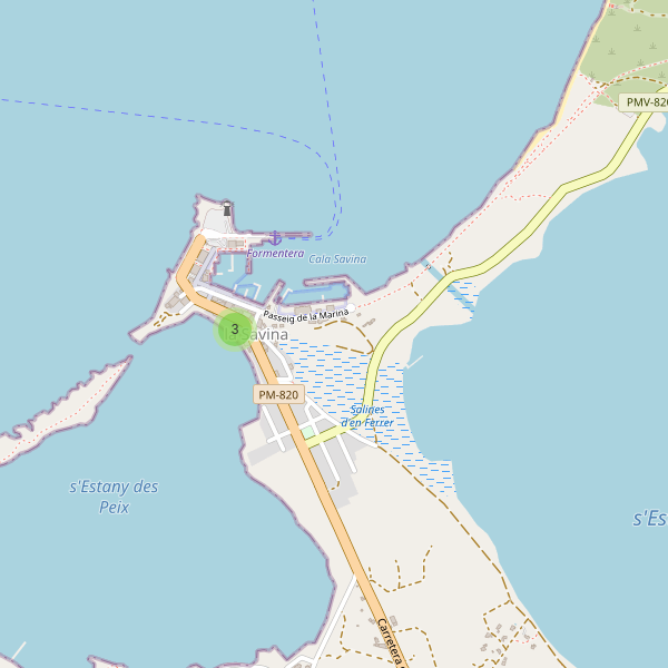 Thumbnail Mapa de hoteles en la Savina