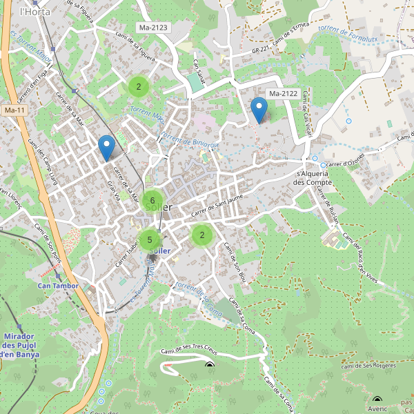 Thumbnail Mapa de hoteles en Sóller