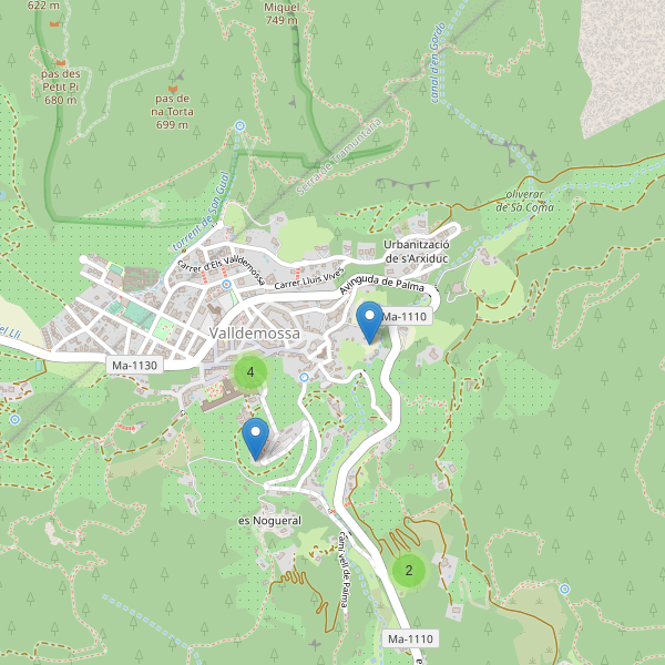 Thumbnail Mapa de hoteles en Valldemossa