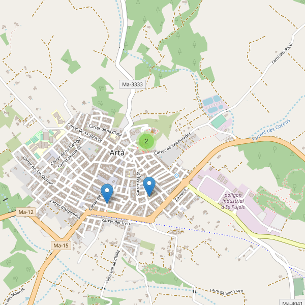 Mapa de iglesias en Artà Thumbnail