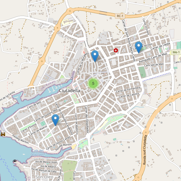 Mapa de iglesias en Ciutadella Thumbnail