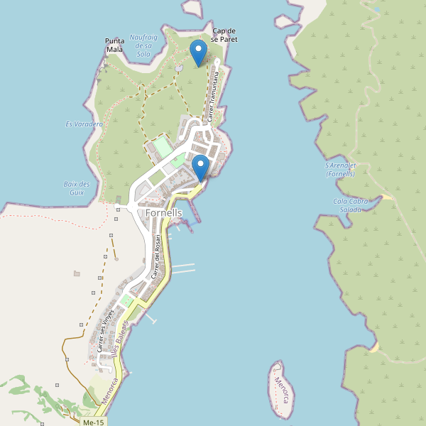 Mapa de iglesias en Fornells Thumbnail