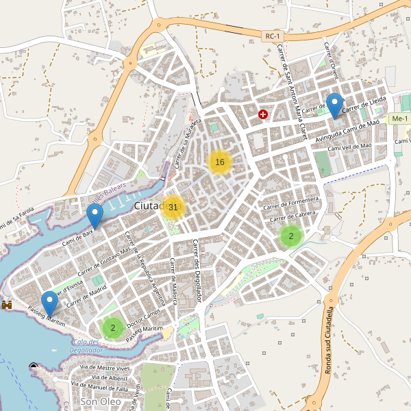 Thumbnail Mapa de restaurantes en Ciutadella