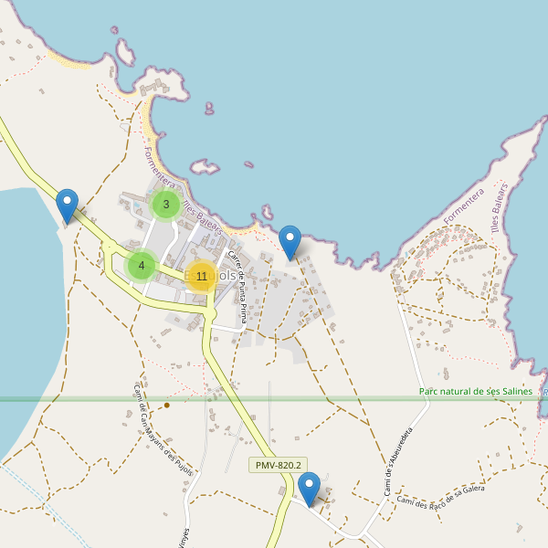 Thumbnail Mapa de restaurantes en Es Pujols