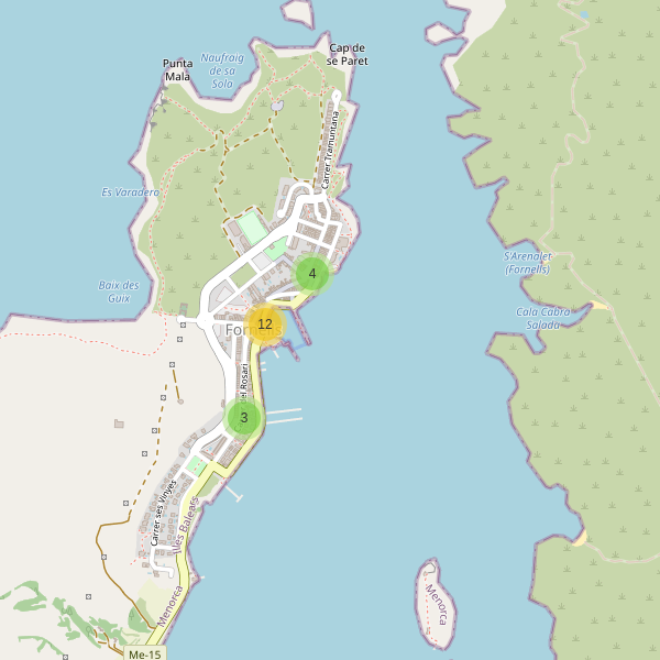 Thumbnail Mapa de restaurantes en Fornells