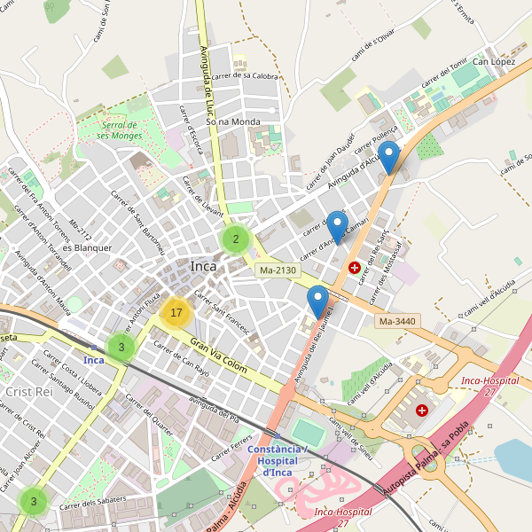 Thumbnail Mapa de restaurantes en Inca