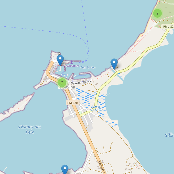 Thumbnail Mapa de restaurantes en la Savina