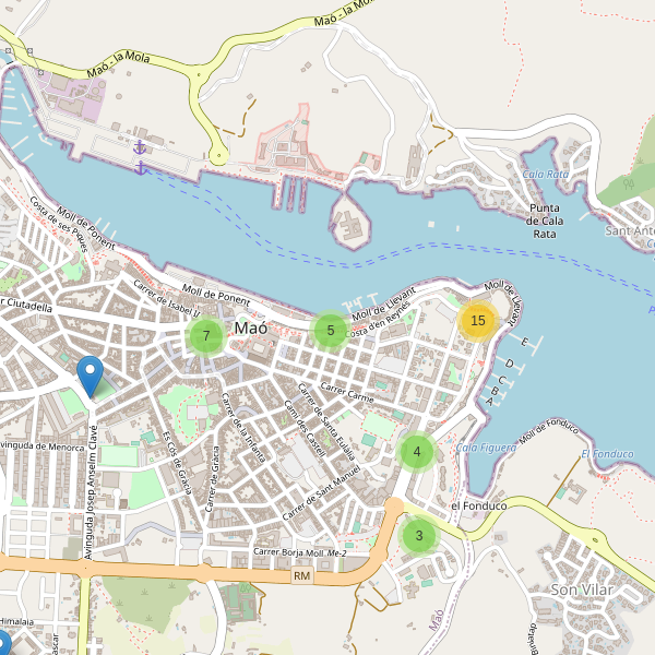 Thumbnail Mapa de restaurantes en Maó