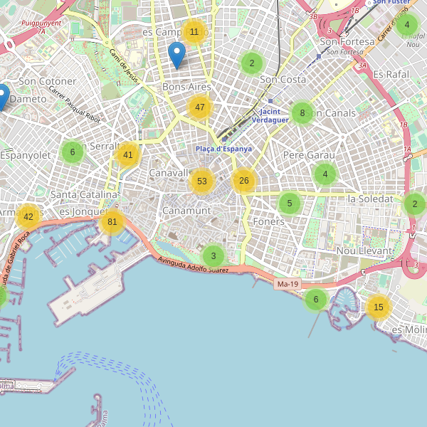 Thumbnail Mapa de restaurantes en Palma