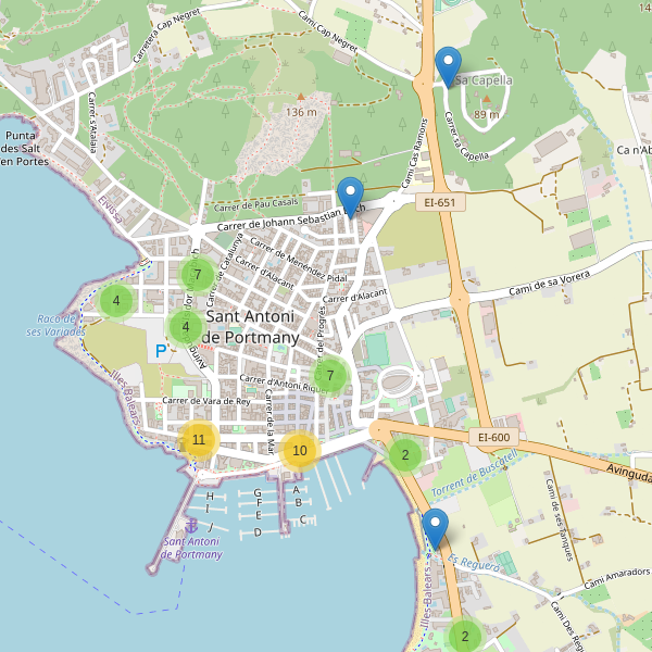 Thumbnail Mapa de restaurantes en Sant Antoni de Portmany
