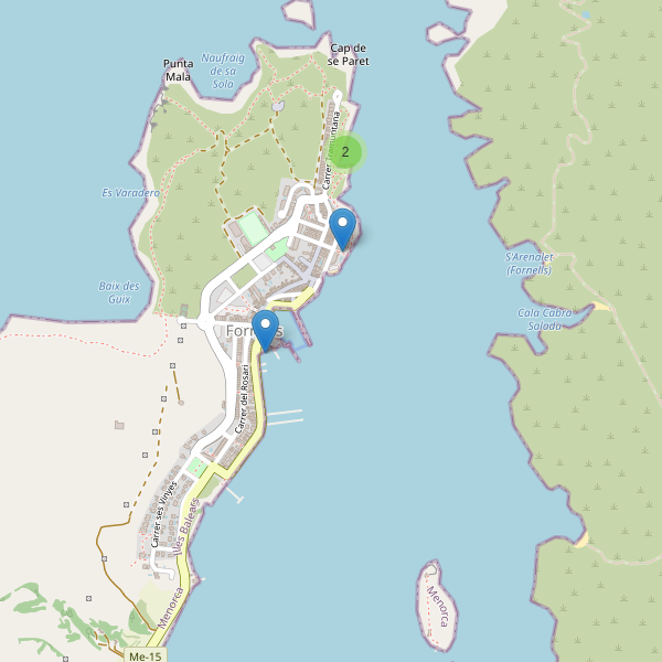 Mapa de sitios-arqueologicos en Fornells Thumbnail