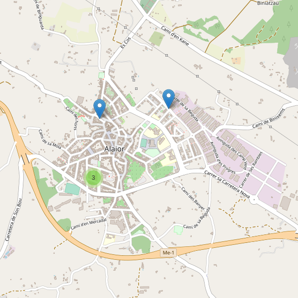 Thumbnail Mapa de supermercados en Alaior