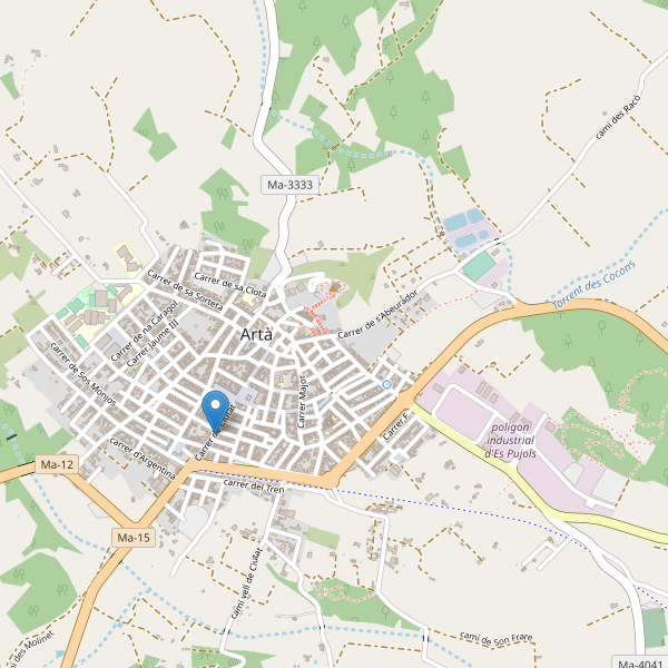 Thumbnail Mapa de supermercados en Artà