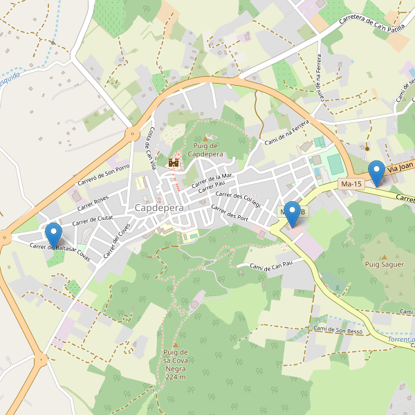 Thumbnail Mapa de supermercados en Capdepera