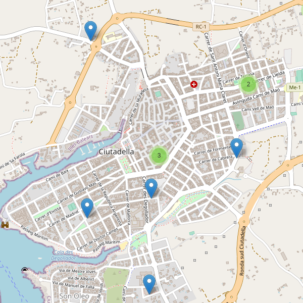 Thumbnail Mapa de supermercados en Ciutadella