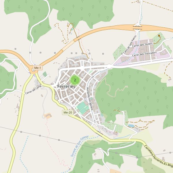 Thumbnail Mapa de supermercados en Ferreries