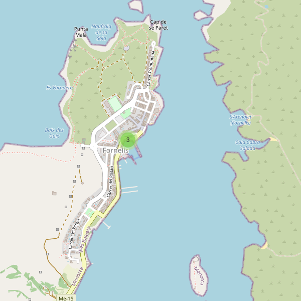 Thumbnail Mapa de supermercados en Fornells