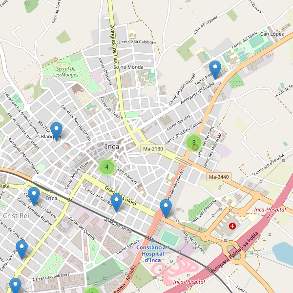 Thumbnail Mapa de supermercados en Inca