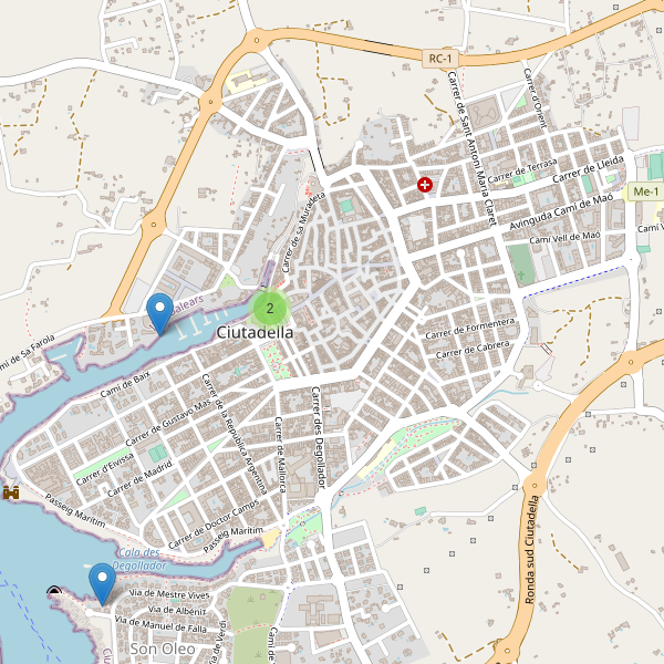 Mapa de vistas en Ciutadella Thumbnail