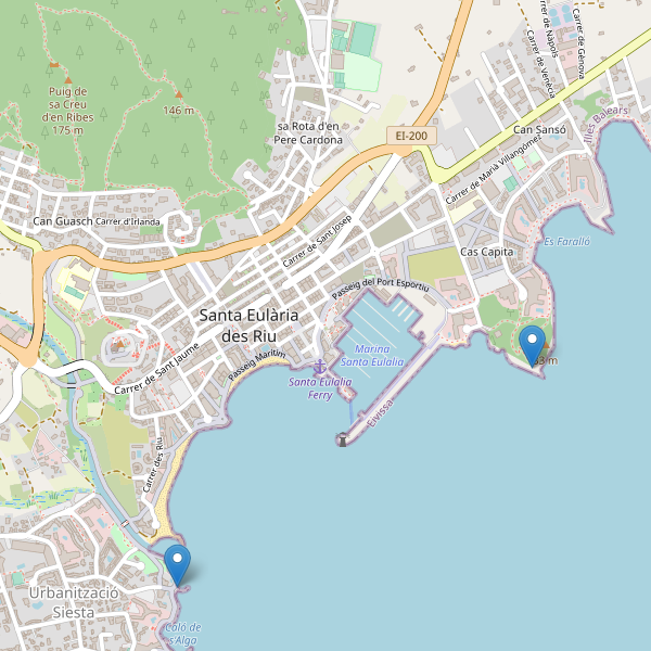 Mapa de vistas en Santa Eulària des Riu Thumbnail