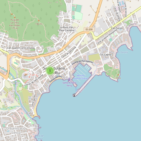 Mapa de zapatos en Santa Eulària des Riu Thumbnail