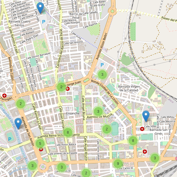 Mapa de aparcamientos-bicicletas en Cartagena Thumbnail