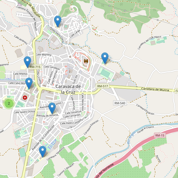 Mapa de escuelas en Caravaca de la Cruz Thumbnail