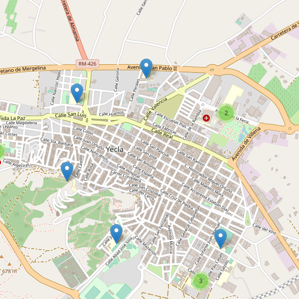 Mapa de escuelas en Yecla Thumbnail