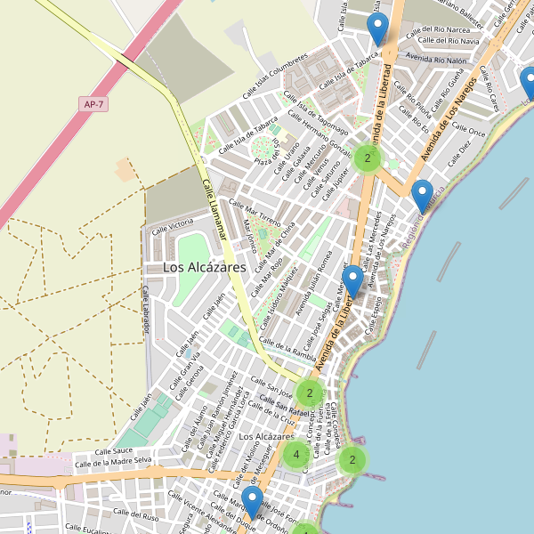 Thumbnail Mapa de restaurantes en Los Alcázares