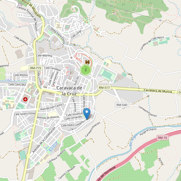 Mapa de vistas en Caravaca de la Cruz Thumbnail