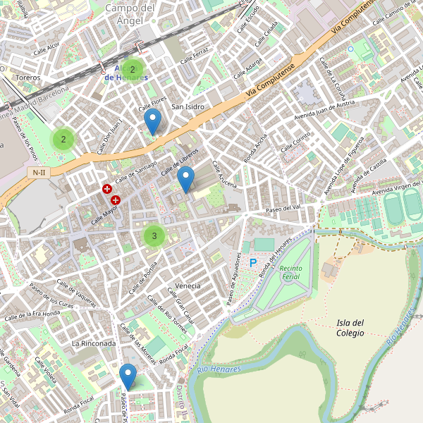 Mapa de aparcamientos-bicicletas en Alcalá de Henares Thumbnail