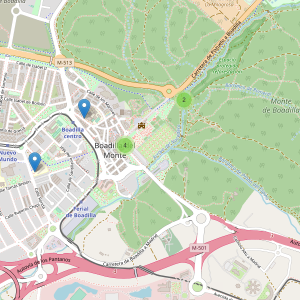 Mapa de aparcamientos-bicicletas en Boadilla del Monte Thumbnail