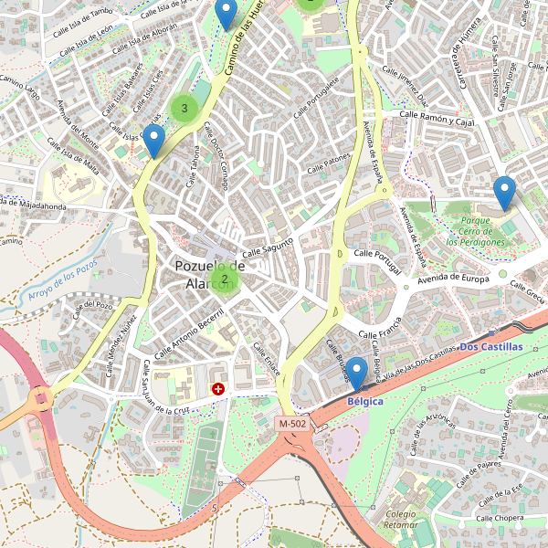 Mapa de aparcamientos-bicicletas en Pozuelo de Alarcón Thumbnail