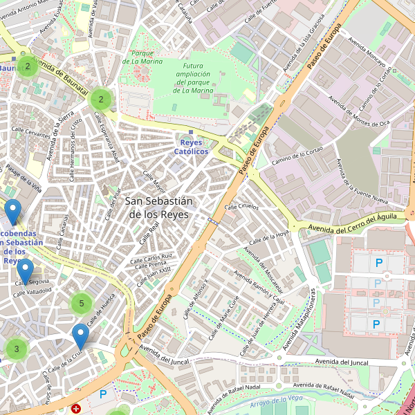 Mapa de aparcamientos-bicicletas en San Sebastián de los Reyes Thumbnail