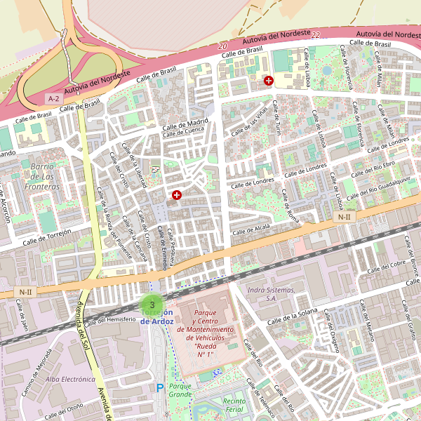 Mapa de aparcamientos-bicicletas en Torrejón de Ardoz Thumbnail