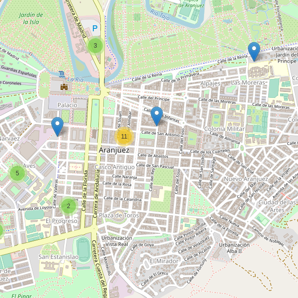 Mapa de aparcamientos en Aranjuez Thumbnail