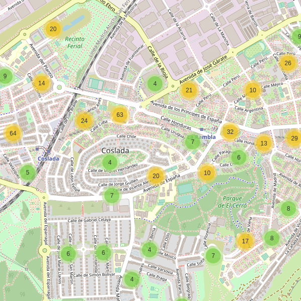 Thumbnail Mapa de aparcamientos en Coslada