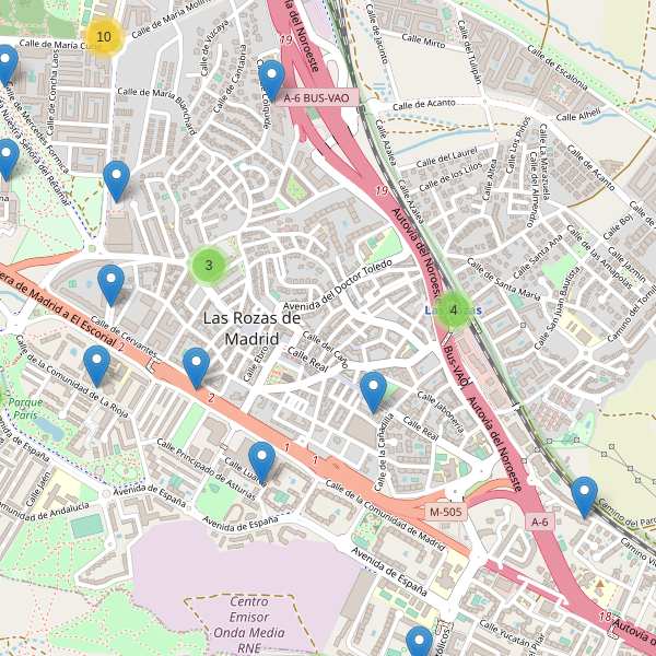 Thumbnail Mapa de aparcamientos en Las Rozas de Madrid