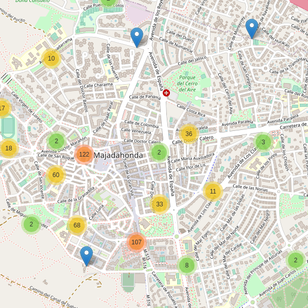 Thumbnail Mapa de aparcamientos en Majadahonda