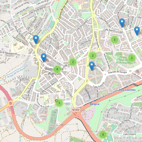 Thumbnail Mapa de aparcamientos en Pozuelo de Alarcón