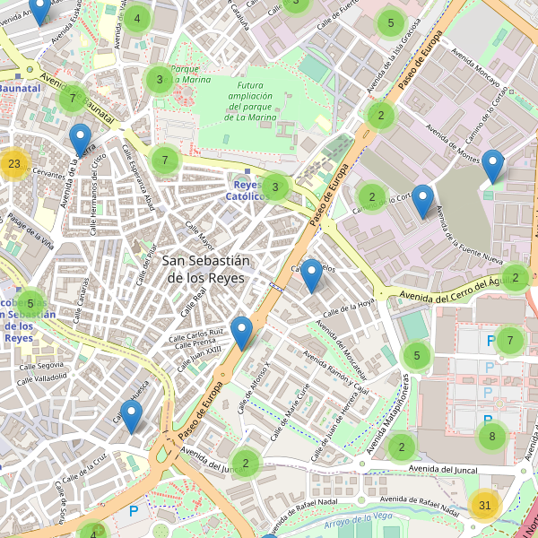 Thumbnail Mapa de aparcamientos en San Sebastián de los Reyes