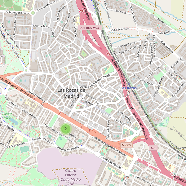 Mapa de aseos en Las Rozas de Madrid Thumbnail