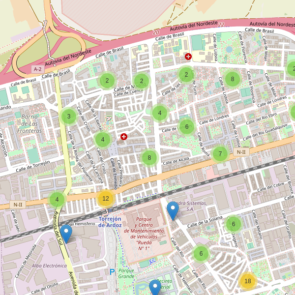 Mapa de bares en Torrejón de Ardoz Thumbnail