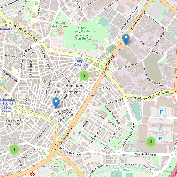 Mapa de cajeros-automaticos en San Sebastián de los Reyes Thumbnail