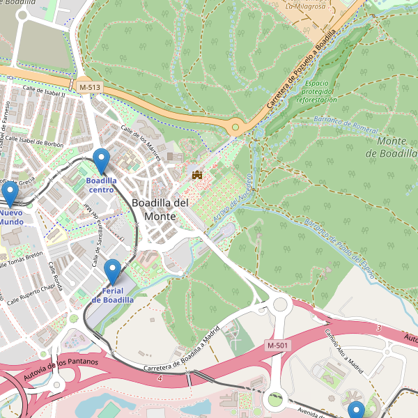 Mapa de estaciones en Boadilla del Monte Thumbnail