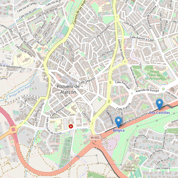 Mapa de estaciones en Pozuelo de Alarcón Thumbnail