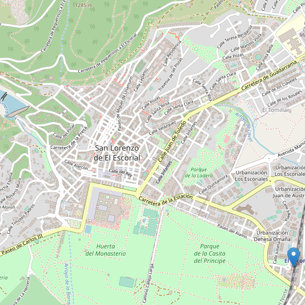 Mapa de estaciones en San Lorenzo de El Escorial Thumbnail