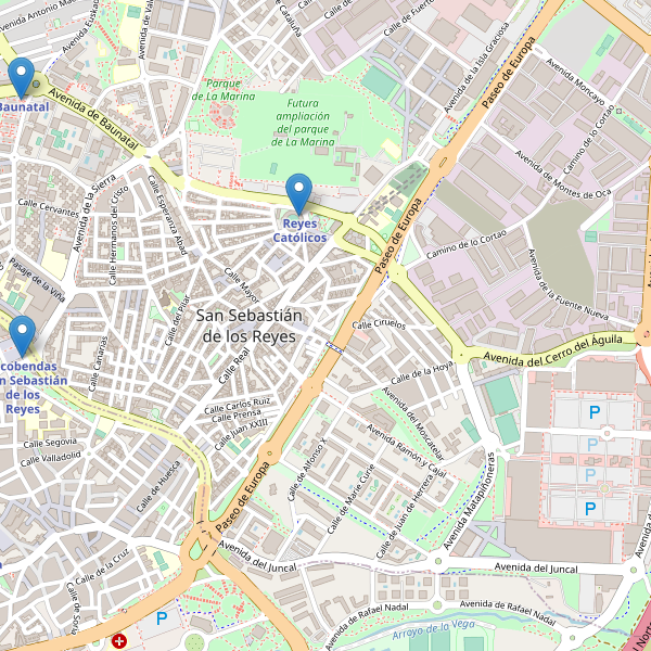 Mapa de estaciones en San Sebastián de los Reyes Thumbnail