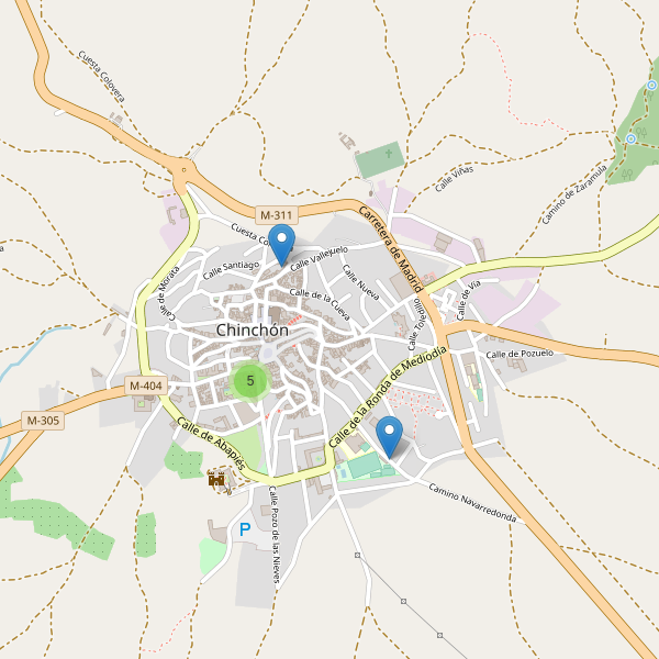 Thumbnail Mapa de hoteles en Chinchón