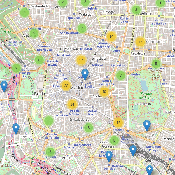 Thumbnail Mapa de hoteles en Madrid